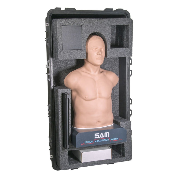 SAM Student Auscultation Manikin Storage/Carry Case w/ wheels and handle