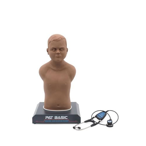 Image 2 - PAT BASIC® - AFFORDABLE PEDIATRIC AUSCULTATION MANIKIN WITH LAPTOP, DARK SKIN TONE